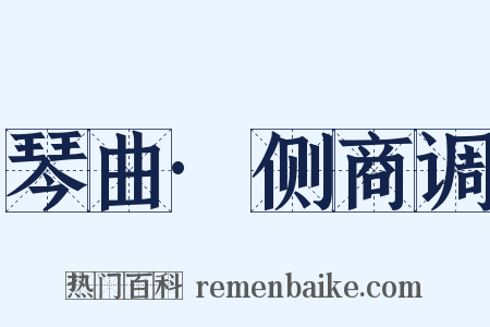 琴曲·侧商调是什么意思的图片